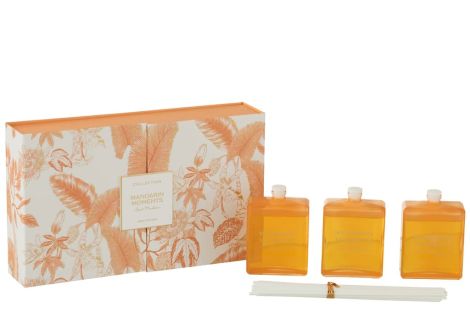J-Line Box of 3 Fragrance Oil Madarin Moments Orange
