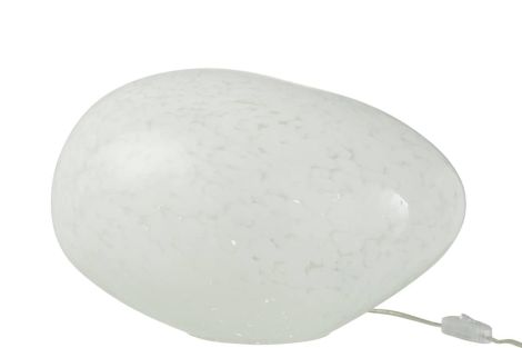 J-Line Lamp Stains Oval Glass White Dany