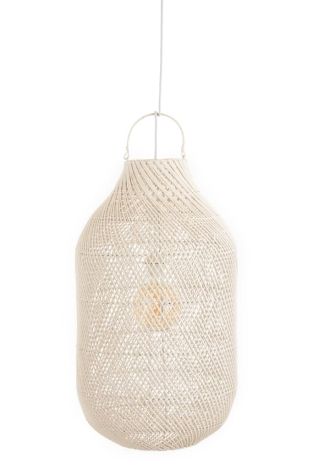 J-Line Lampshade Cylinder Xl Rattan White