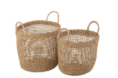 J-Line Baskets Oasis Seagrass Natural (2-piece)