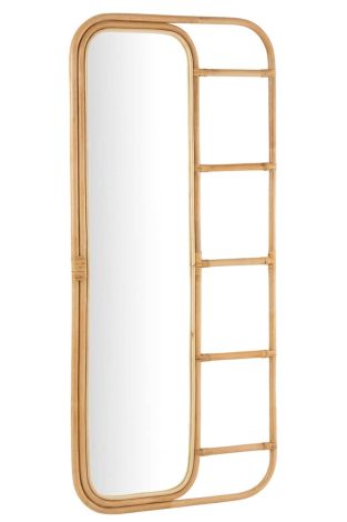 J-Line Mirror Ladder Rattan Natural
