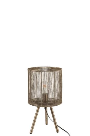 J-Line Table Lamp Metal Antique Brown Small