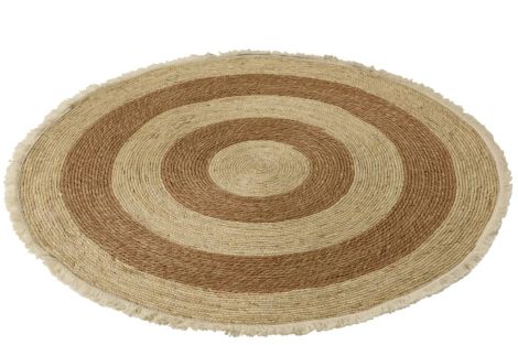 J-Line Carpet Tassel Tape Corn Peel Cotton Beige-Brown-White