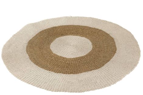 J-Line Rug Round Seagrass White Natural Large