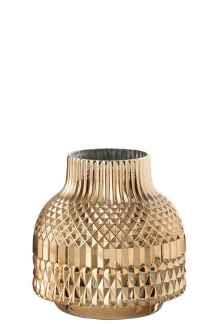 J-Line Vase Glass Gold Small Ari