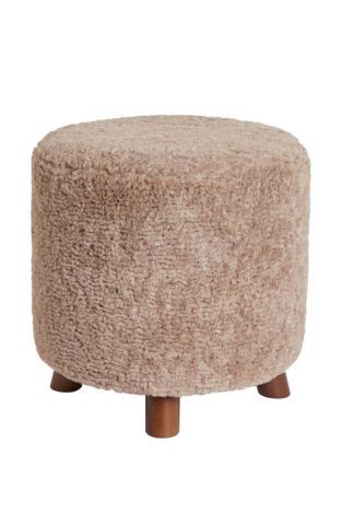 Light & Living Footstool Brown-Grey Polly Ø 40x 40cm