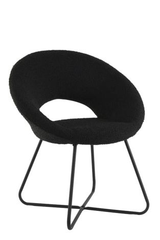 Light & Living Chair Bouclé Black Antony Ø 64 x 82cm