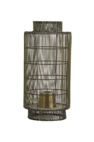 Light & Living Table Lamp Lantern Wire Antique Bronze Gruaro Ø 24 x 52cm