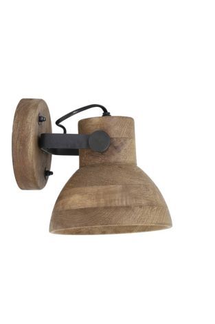 Light & Living Wall Light Wood Brown Black Ilanio