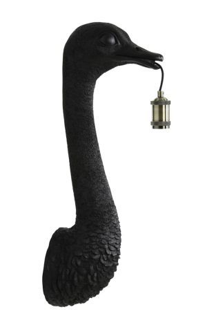 Light & Living Wall lamp Black Ostrich