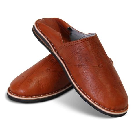 Moroccan Babouches Men's Brown