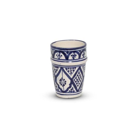 Moroccan Cup Blue Nakhil Beldi Ø 8 x 11cm