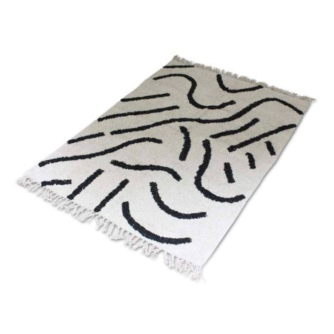 Moroccan Berber Rug Black and White