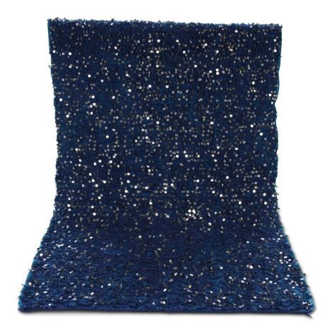 Moroccan Handira bedspread Blanket Blue 115 x 185cm