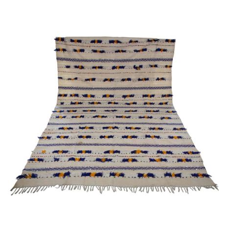 Moroccan Handira bedspread Vintage 279 x 176cm