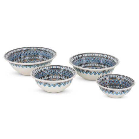 Moroccan Bowl Blue-White