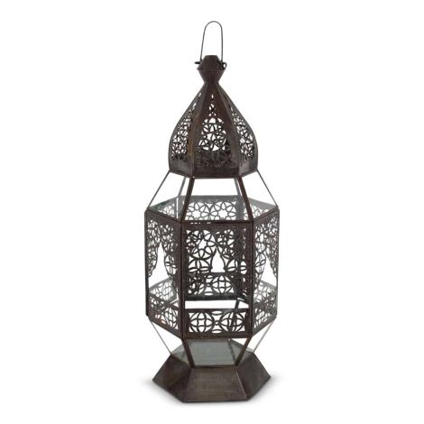 Moroccan Lantern Amber Ø 17 x 45cm