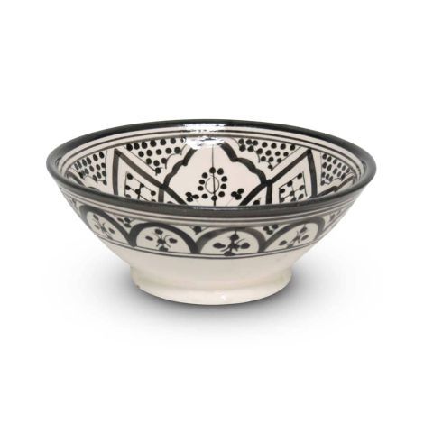 Moroccan Bowl Black Nakhil Mya Ø 20 x 8cm