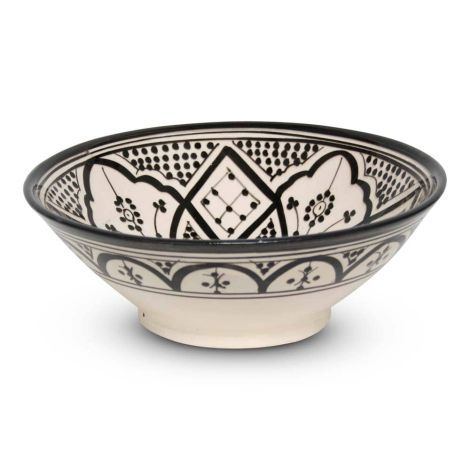 Moroccan Bowl Black Nakhil Mya Ø 25 x 10cm