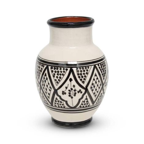 Moroccan Vase Black Nakhil Ø 19 x 26cm