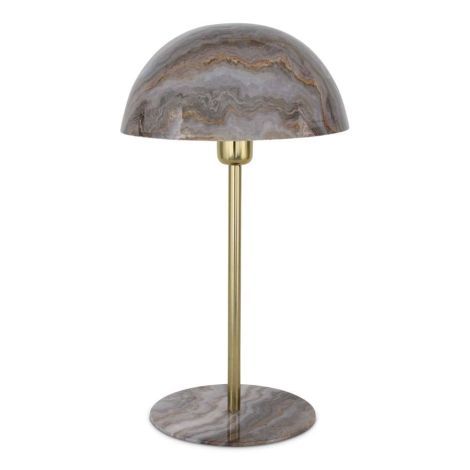 Table Lamp Oriental Grey Marble Mushroom Ø 26 x 48cm