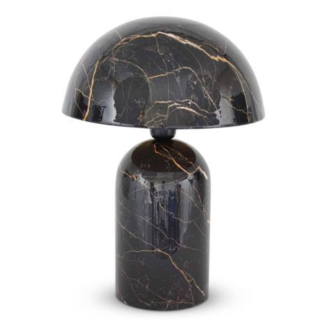 Table Lamp Oriental Black Marble Mushroom Ø 31 x 46cm