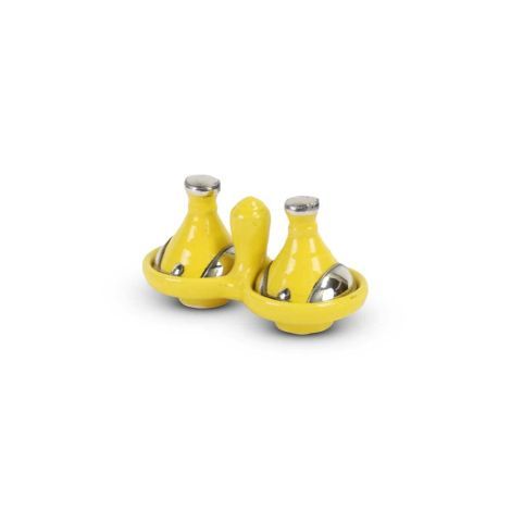 Tajine mini Yellow with Metal 2-piece