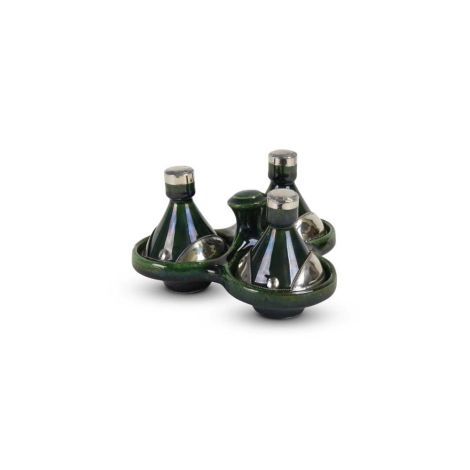 Tajine mini Green with Metal 3-piece