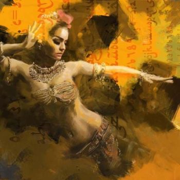 Arabic Painting Egyptian Belly Dancer