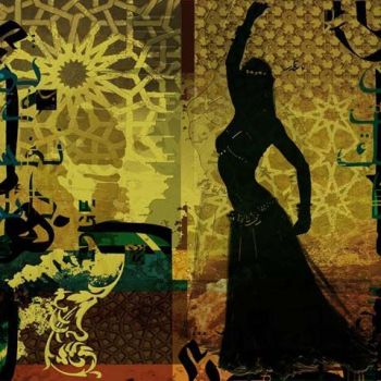 Arabic Painting Oriental Belly dancer