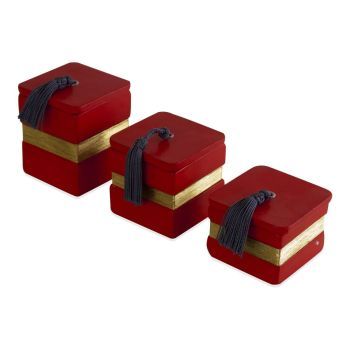 Scented candles square Halawa Red with Gold