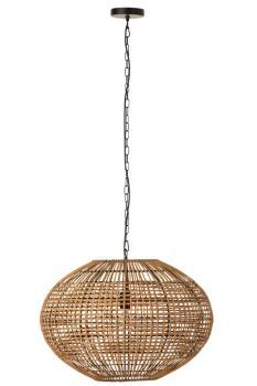 J-Line Pendant Lamp Rattan Metal Brown-Black