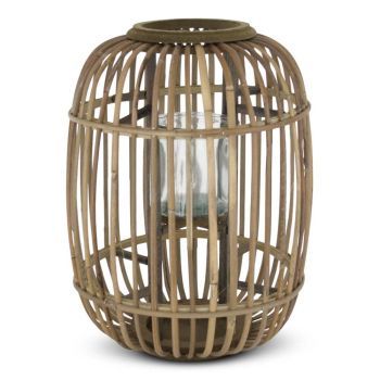 Lantern Rattan Oval Natural Large