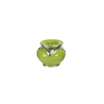 Moroccan Ashtray with metal Apple green Ø 12 x 9cm