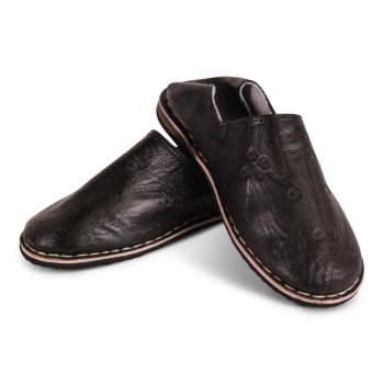 Moroccan babouches Men's Black