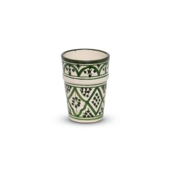 Moroccan Cup Green Nakhil Beldi Ø 8 x 11cm