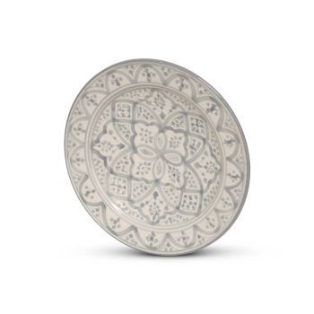 Moroccan Plate Grey Nakhil Ø 25cm