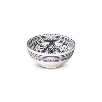 Moroccan Bowl Black-White Ø 16 x 7cm