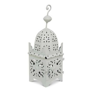 Moroccan Lantern White Medium Anbar