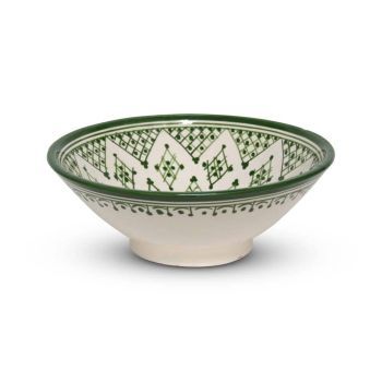 Moroccan Bowl Green Zerbia Mya Ø 25 x 10cm