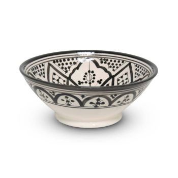 Moroccan Bowl Black Nakhil Mya Ø 20 x 8cm