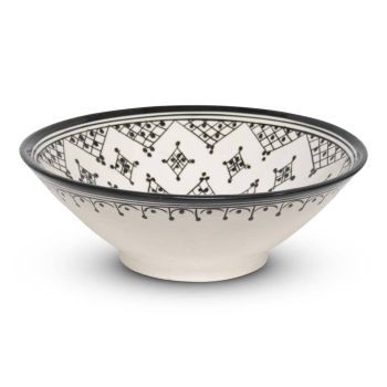 Moroccan Bowl Black Zerbia Mya Ø 30 x 11cm