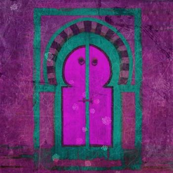 Moroccan Painting Gate Purple