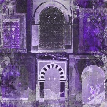 Moroccan Painting Gates Marrakesh Purple