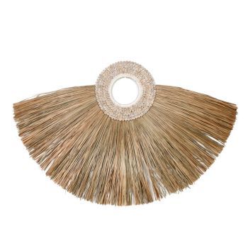 Wall Hanger Raffia Fan Natural Sea Grass