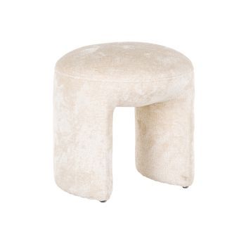 Richmond Footstool Hocker Fargo White Chenille