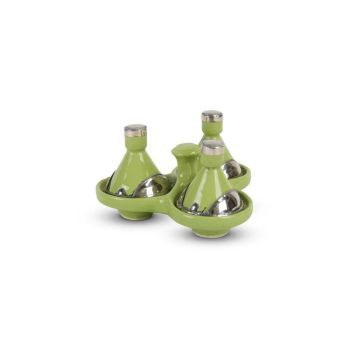 Tajine mini Light Green with Metal 3-piece