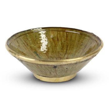 Tamegroute Bowl Mustard with Gold Ø 24 x 9cm